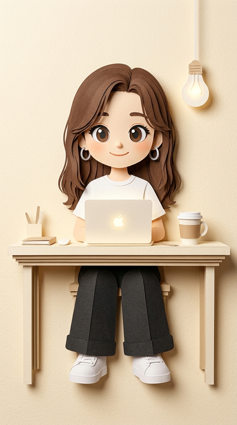 Google Flowで作成したペーパーカット風のUmiキーフレーム